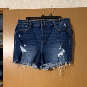 Old Navy Blue Distressed Jean Shorts